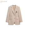 Oversize Women's Autumn Office Lady Coat Suit Jacket Slim Temperament High-level Sense of Fried Street Was Blazer Horse Printing