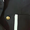 Oversized 4XL Offlce Lady Black White Spliced Design Button Mid-long Blazer Women Korean 2023 Slim Elegant Suit Coat