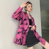 Oversized European Runway Loose Letters Graffit Print Blazers Women Coat Spring Woman High Street Blazers Outwears Coats NZ190