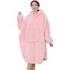 Oversized Fleece Hoodies Sweatshirts with Sleeve Women Flannel Hoodie Blanket Female Plush Warm Giant TV Blanket Long Hoody Robe