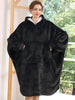 Oversized Fleece Hoodies Sweatshirts with Sleeve Women Flannel Hoodie Blanket Female Plush Warm Giant TV Blanket Long Hoody Robe