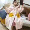 Oversized Hoodie Sweatshirt Fleece Blanket with Sleeve Winter Jacket Women Hooded Coat Plush Giant TV Blanket Hoodies Women