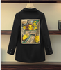 Oversized Korean Black Suit Blazers Outerwear Long Sleeve Women Thin Suit Coat 2023 Casual Label Print Blazers NZ121