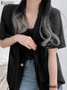 Oversized Summer Short Sleeve Blazer ZANZEA Women 2023 Office Lady Casual Solid Loose Button Up Tops Tunic Lapel  Neck Outwears
