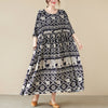 Oversized Summer Vintage Elephant Floral Beach Dress for Women  Vogue Ladies Dresses Long Mujer Femme Woman Korea Dress 2022