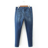 Oversized Women Jeans Casual High Waist Autumn Pant Slim Stretch Cotton Denim Trousers for Woman Blue Plus Size 5XL 6XL 7XL AH1