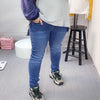 Oversized Women Jeans Casual High Waist Autumn Pant Slim Stretch Cotton Denim Trousers for Woman Blue Plus Size 5XL 6XL 7XL AH1