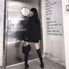 Overszied Black Blazer Jackets for Teenage Girls Trends Casual Clothing Womens Loose Fit Suit Tops Punk Style Streetwear
