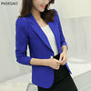 Women Black Slim Fit Blazer Jackets Notched Office Work White Blazer Outfits Casual Tops Long Sleeve Outerwear Coats S