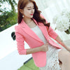 Women Black Slim Fit Blazer Jackets Notched Office Work White Blazer Outfits Casual Tops Long Sleeve Outerwear Coats S