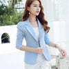 Women Black Slim Fit Blazer Jackets Notched Office Work White Blazer Outfits Casual Tops Long Sleeve Outerwear Coats S