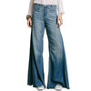 Spring Mid Waist Flare Jeans Pants Stretch Skinny Jeans Women Wide Leg Slim Hip Denim Boot Cut Trousers KWA0506-5