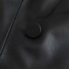 PB&ZA 2023 Autumn Women's Black Temperament All-match Imitation Leather Double-breasted Suit Jacket 3046573
