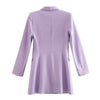 PB&ZA 2023 Autumn Women's Korean Version of the Flap Pocket Double Breasted Slim Fit Mid-length Suit Jacket 7764295