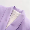 PB&ZA 2023 Autumn Women's Korean Version of the Flap Pocket Double Breasted Slim Fit Mid-length Suit Jacket 7764295
