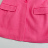 PB&ZA 2023 Summer Women's Pockets Trim Fit Suit Jacket High Waist Skirt Elegant Commuter Two-piece Set 3414500