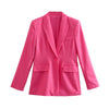 PB&ZA 2023 Summer Women's Pockets Trim Fit Suit Jacket High Waist Skirt Elegant Commuter Two-piece Set 3414500