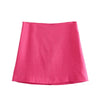 PB&ZA 2023 Summer Women's Pockets Trim Fit Suit Jacket High Waist Skirt Elegant Commuter Two-piece Set 3414500