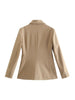 PB&ZA 2753225  Women's 2023 Fall Double Breasted Suit Jacket Retro Long Sleeve Pocket Women's Jacket 2753225