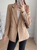 PB&ZA 2753225  Women's 2023 Fall Double Breasted Suit Jacket Retro Long Sleeve Pocket Women's Jacket 2753225