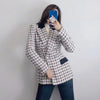 PB&ZA Elegant Women's Blazer Slim Fit Texture Casual Jackets Double Breasted Streetwear Lady Female Clothing Officewear 2081238