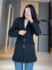 PB&ZA autumn and winter women's elegant temperament slim long-sleeved artificial jewelry breasted long suit jacket 9457/393