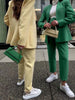 PB&ZA2180940 Women jacket 2023 spring inverted lapel long Blazer Coat Vintage Long Sleeve Female Outerwear 2180/940