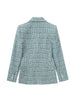 PB&ZA2324140Women 2023 Spring Double Breasted Textures Blazer Coat Vintage Long Sleeve Pockets Outerwear Chic2324/140
