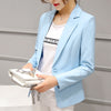 Ladies Blazer Sleeve Long Business Office Suit Jackets Female Pink Sky bule bule Blaser Women Blazer Femme