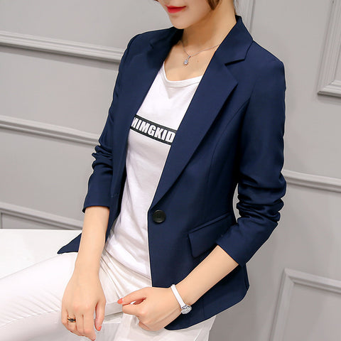 Ladies Blazer Sleeve Long Business Office Suit Jackets Female Pink Sky bule bule Blaser Women Blazer Femme