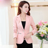 New Fashion Women's Coat Spring Autumn Slim Single Button Blazer Feminino Plus Size Casual Ladies Blazers