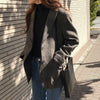 PEONFLY 2023 Spring Jacket Women Coats Vintage Plaid Outwear Casual Notched Collar Single Breasted Office Ladies Jackets Blazer