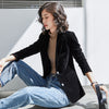 PEONFLY 2022Spring Autumn Suit Coat Women Slim Velvet Long-sleeved Suit Jacket Female Casual Plus size Blazer