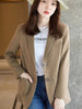 PEONFLY 2023 Women's Graceful Pink Blazers  Korean Elegant Half Sleeve Suit Jacket Trousers Outfits Ladies Workwea
