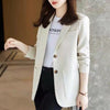 PEONFLY 2023 Women's Graceful Pink Blazers  Korean Elegant Half Sleeve Suit Jacket Trousers Outfits Ladies Workwea