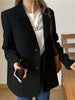 PEONFLY 2023 Women's Graceful Pink Blazers  Korean Elegant Half Sleeve Suit Jacket Trousers Outfits Ladies Workwea