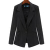 PEONFLY Big Size 4XL Womens Business Suits  Autumn All-match women Blazers Jackets Short Slim long-sleeve Blazer Women Suit