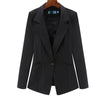 PEONFLY Big Size 4XL Womens Business Suits  Autumn All-match women Blazers Jackets Short Slim long-sleeve Blazer Women Suit