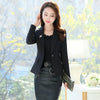 PEONFLY Women Blazer 2023 Casual Office Lady Work Pockets Jackets Coat Slim Korean Style Solid Women Blazer Femme Jacket