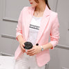 Fashion Women Solid Blazer Females Casual Suit Womens Single Button Slim Jacket Female Top Coat Cape Ladies Korean Style