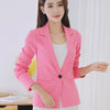 Female Coats Blazer Spring Summer Long Sleeve One Button Jacket Women balck Jackets Office Blazer
