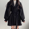 PEONFLY Korean Women Work Blazer Jacket Casual Double-breasted Sashes Suit Jacket Female 2023 Slim Female Blazer Outwear