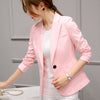 Ladies Blazer Long Sleeve Blaser Women Suit jacket Female Feminine Blazer Femme Pink Blue White Black Blazer Autumn