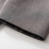 PEONFLY Grey Check Cuffs Blazer Coat Autumn Office Lady Ladies Slim Buttons Long Loose Coat Formal Casual Outerwear