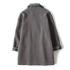 PEONFLY Grey Check Cuffs Blazer Coat Autumn Office Lady Ladies Slim Buttons Long Loose Coat Formal Casual Outerwear