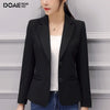 PEONFLY Plus Size 2022 Women Blazer Black Long Sleeve Blazers Single Breasted Coat Slim Office Lady Jacket Suit Femme Jackets