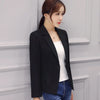 PEONFLY Spring Autumn Women's Long Sleeve Single Button Jacket Loose Casual Black Women Blazers Jackets Work Wear Coat