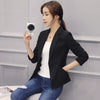PEONFLY Spring Autumn Women's Long Sleeve Single Button Jacket Loose Casual Black Women Blazers Jackets Work Wear Coat