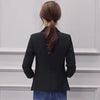 PEONFLY Spring Autumn Women's Long Sleeve Single Button Jacket Loose Casual Black Women Blazers Jackets Work Wear Coat
