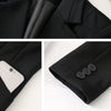 PEONFLY Spring Autumn Women's Long Sleeve Single Button Jacket Loose Casual Black Women Blazers Jackets Work Wear Coat